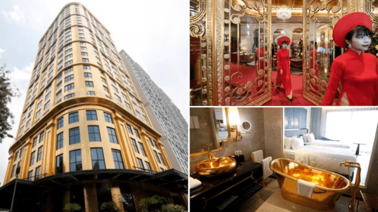 Everything in this hotel is plated in gold! See how much a room goes for [Watch]