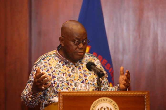 10. President Nana Addo Dankwa Akufo-Addo speaking with a delegation form Dwenem Traditional Council at the Jubilee House