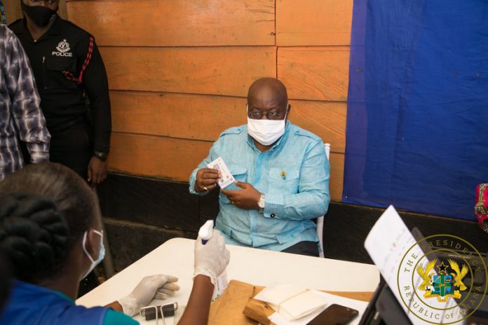 Akufo Addo gets voter ID Card Akufo Addo gets voter ID Card