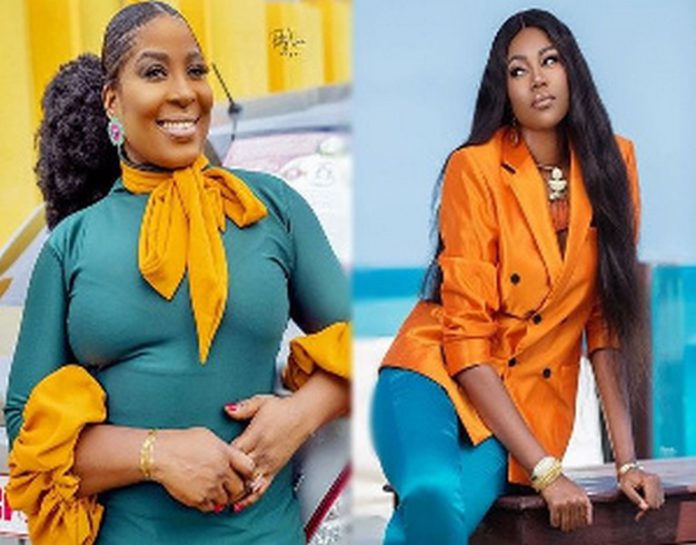 Actress Gloria Sarfo and Yvonne Nelson Actress Gloria Sarfo and Yvonne Nelson