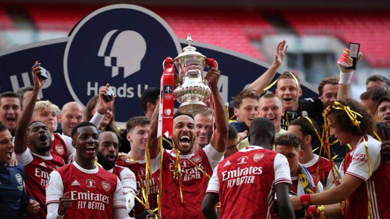 Pierre-Emerick Aubameyang fires Arsenal to FA Cup glory over 10-man Chelsea