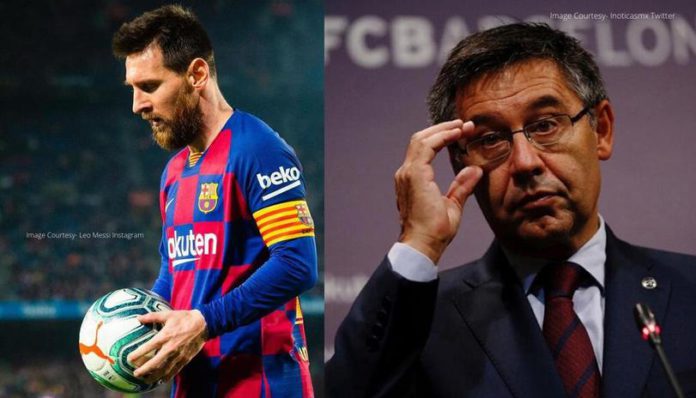 Messi and Bartomeu Messi and Bartomeu