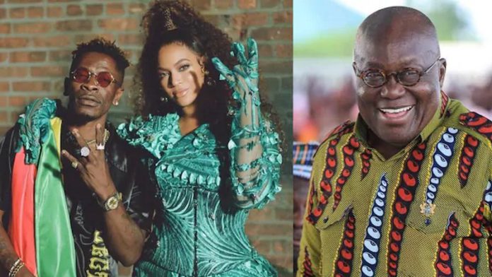 Beyonce , Shatta Wale and Akufo Addo Beyonce , Shatta Wale and Akufo Addo