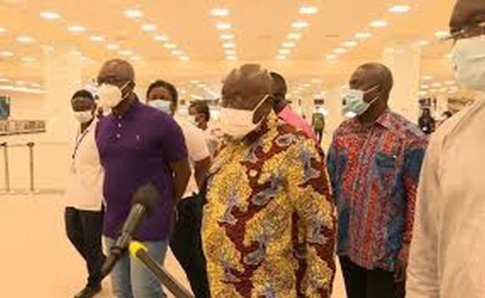 Akufo-Addo inspects work at Kotoka International Airport ahead of September 1 reopening Akufo-Addo inspects work at Kotoka International Airport ahead of September 1 reopening