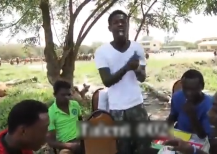 Singer Fameye in a white t-shirt shows off his rap prowess before the limelight Singer Fameye in a white t-shirt shows off his rap prowess before the limelight