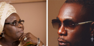 L-R: Ama Ata Aidoo and Burna Boy