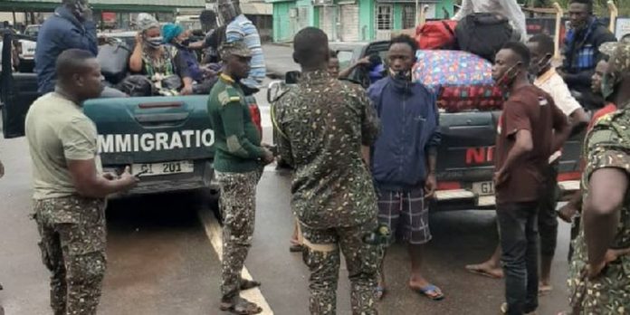 The vehicles had on board illegal West African nationals The vehicles had on board illegal West African nationals