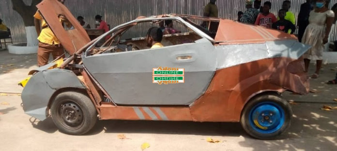 BECE candidate builds scrap metal car BECE candidate builds scrap metal car