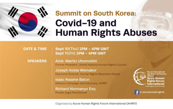 AHRFI Summit on Korea - Covid-19 and human rights abuses poster (Copy)