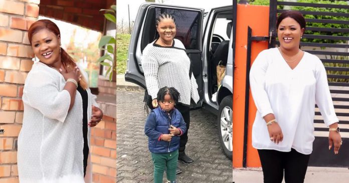 Obaapa Christy and son Obaapa Christy and son