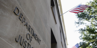 The exterior of the U.S. Department of Justice headquarters building in Washington. Photo by Jonathan Ernst