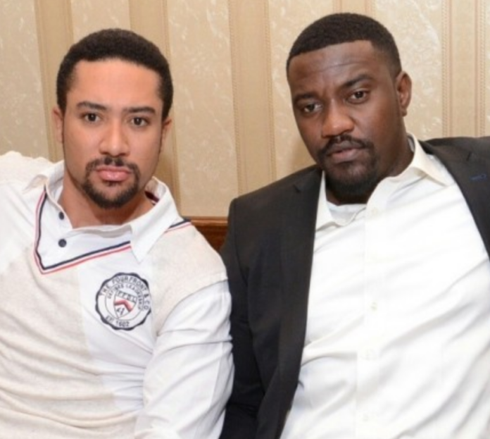 L-R: Majid Michel and John Dumelo L-R: Majid Michel and John Dumelo