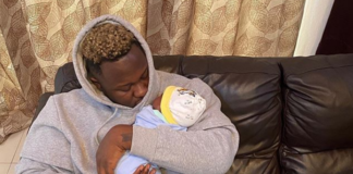 Medikal and his daughter Island Frimpong