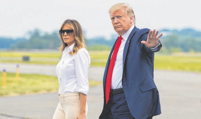 Trump and wife Trump and wife
