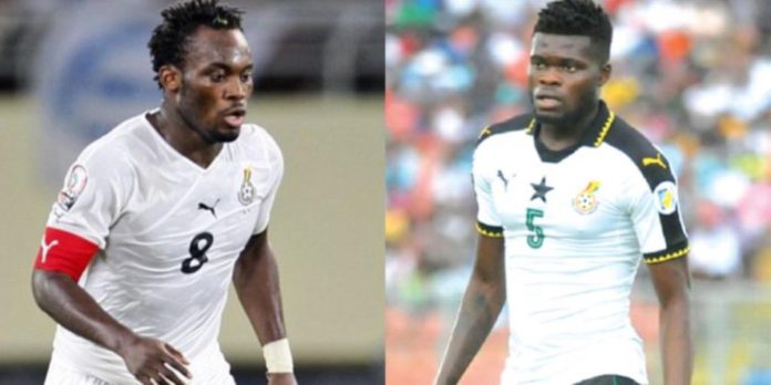 Michael Essien and Thomas Partey Michael Essien and Thomas Partey