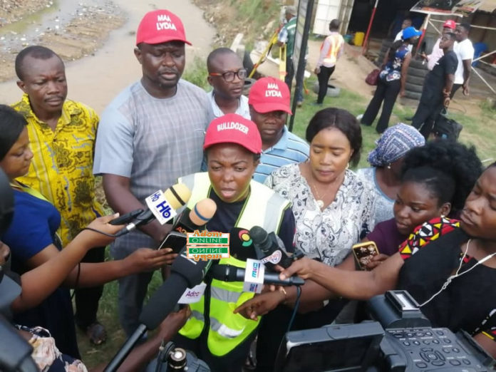 Lydia Alhassan starts construction of drainage system to end floods in her constituency Lydia Alhassan starts construction of drainage system to end floods in her constituency
