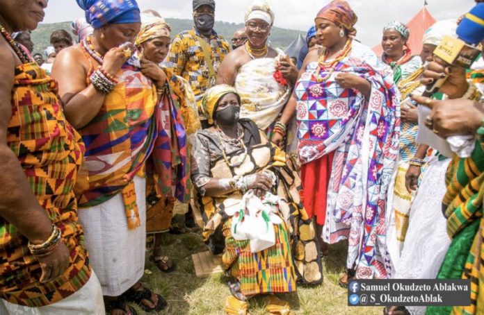 Prof. Naana Jane Opoku-Agyemang enstooled as queen Prof. Naana Jane Opoku-Agyemang enstooled as queen