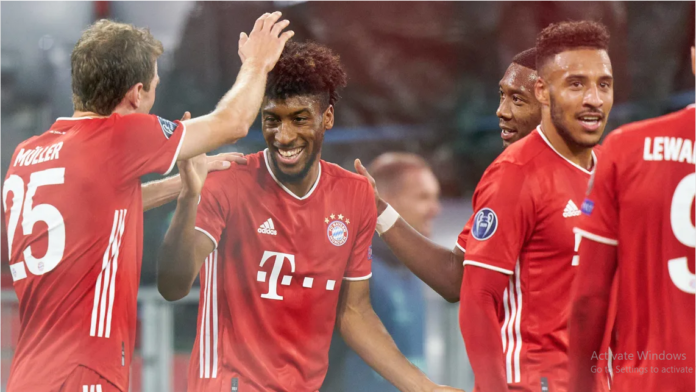 Kingsley Coman scored two and created another as Bayern Munich flexed their considerable muscle to defeat Atletico Madrid in the UEFA Champions League. - © Peter Schatz/Peter Schatz / Pool Kingsley Coman scored two and created another as Bayern Munich flexed their considerable muscle to defeat Atletico Madrid in the UEFA Champions League. - © Peter Schatz/Peter Schatz / Pool