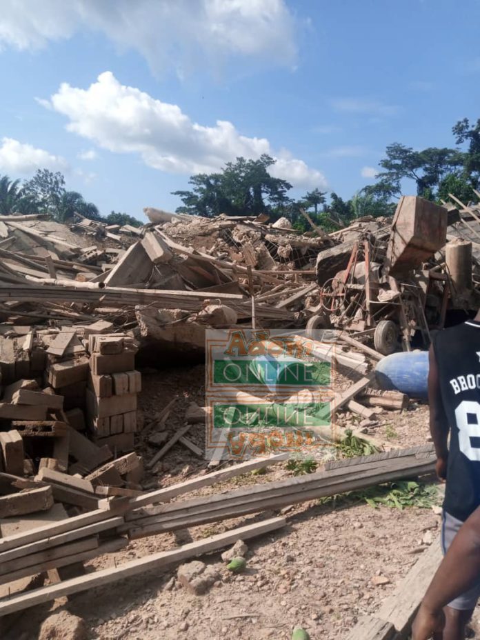Church building collapse in Akyem Batabi
