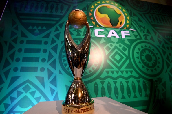 TOPSHOT - This picture shows the trophy prior to the draw of the Confederation of African Football's (CAF) Champions league at the Ritz Carlton Hotel in Cairo on December 28, 2018. (Photo by MOHAMED EL-SHAHED / AFP) (Photo credit should read MOHAMED EL-SHAHED/AFP/Getty Images)