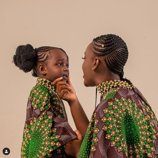 Stonebwoy's wife and daughter