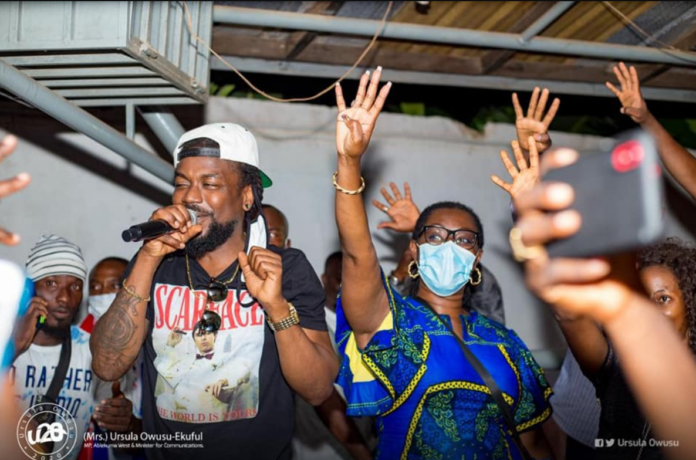 Samini joins Ursula Owusu to campaign in Dansoman Samini joins Ursula Owusu to campaign in Dansoman