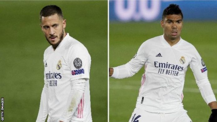 Hazard and Casemiro both face a spell on the sidelines Hazard and Casemiro both face a spell on the sidelines