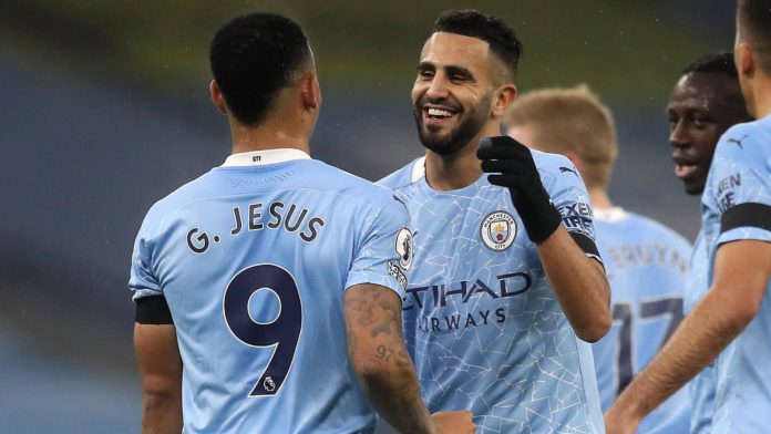 Riyad Mahrez celebrates scoring for Manchester City Image credit: Getty Images Riyad Mahrez celebrates scoring for Manchester City Image credit: Getty Images