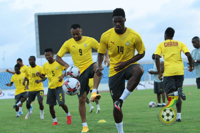Black Stars players training Black Stars players training