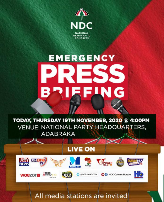 NDC emergency meeting