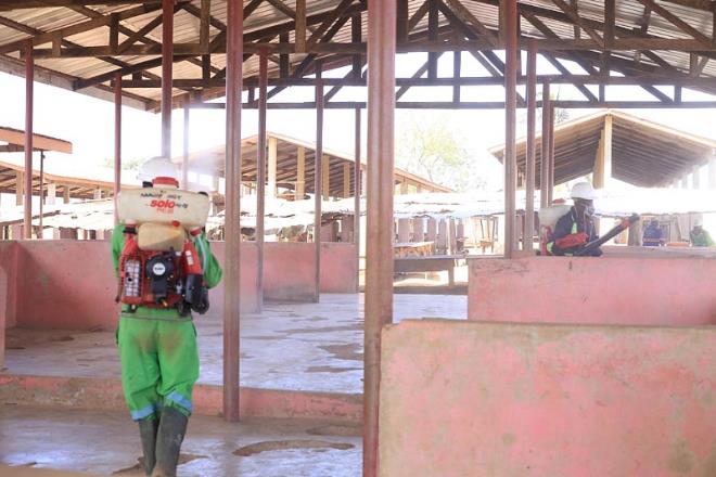 Oti market disinfection