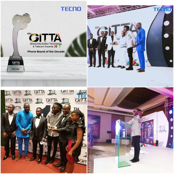 TECNO Mobile wins ‘Best Phone Brand of The Decade” at 10th GITTA 2020 Awards