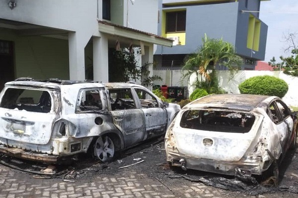 Ebi Bright cars burnt