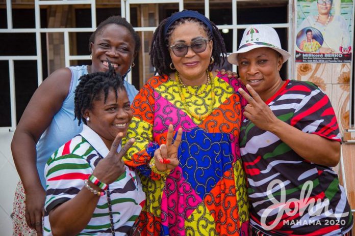 Lordina Mahama campaigns in Bono East Region Lordina Mahama campaigns in Bono East Region