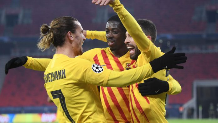 Barcelona celebrate scoring against Ferencvaros Image credit: Getty Images Barcelona celebrate scoring against Ferencvaros Image credit: Getty Images