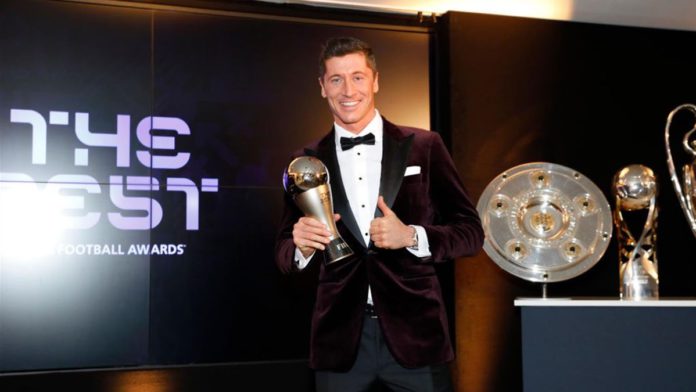 Robert Lewandowski of FC Bayern Muenchen poses after winning the FIFA Men's Player 2020 trophy during the FIFA The BEST Awards ceremony on December 17, 2020 in Munich, Germany. Image credit: Getty Images Robert Lewandowski of FC Bayern Muenchen poses after winning the FIFA Men's Player 2020 trophy during the FIFA The BEST Awards ceremony on December 17, 2020 in Munich, Germany. Image credit: Getty Images