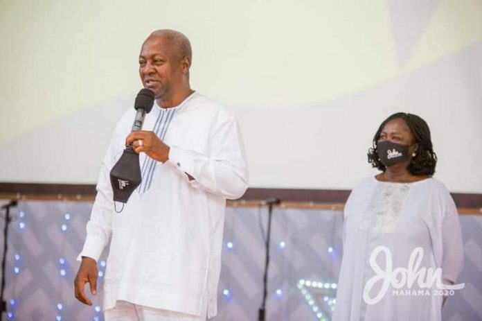 John Mahama at church John Mahama at church