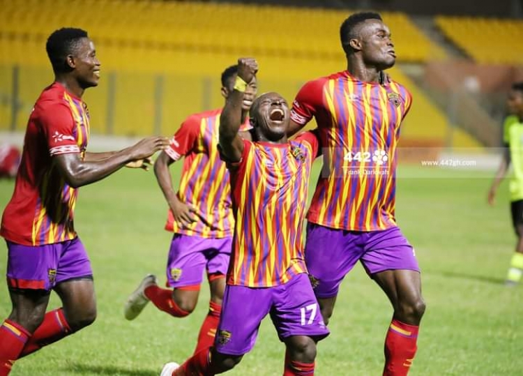 Hearts of Oak players celebrate Hearts of Oak players celebrate