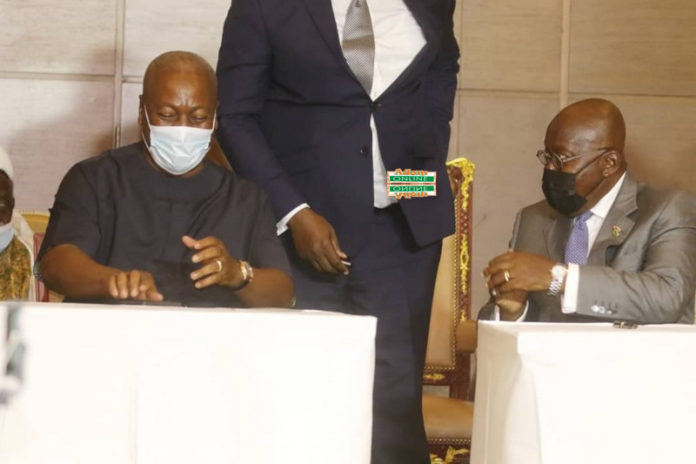 John Mahama and Akufo-Addo at Presidential Peace Pact 2020 John Mahama and Akufo-Addo at Presidential Peace Pact 2020