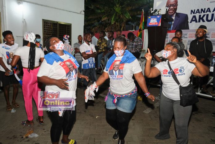 NPP supporters jubilate NPP supporters jubilate