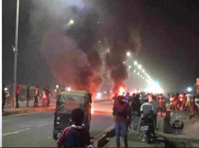 burning of tyres, jubilation by NDC supporters burning of tyres, jubilation by NDC supporters