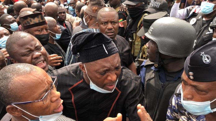 NDC MPs protest NDC MPs protest
