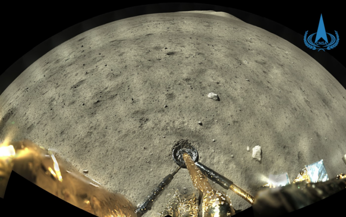 China’s Chang’e-5 mission successfully touched down on the Moon Tuesday China’s Chang’e-5 mission successfully touched down on the Moon Tuesday