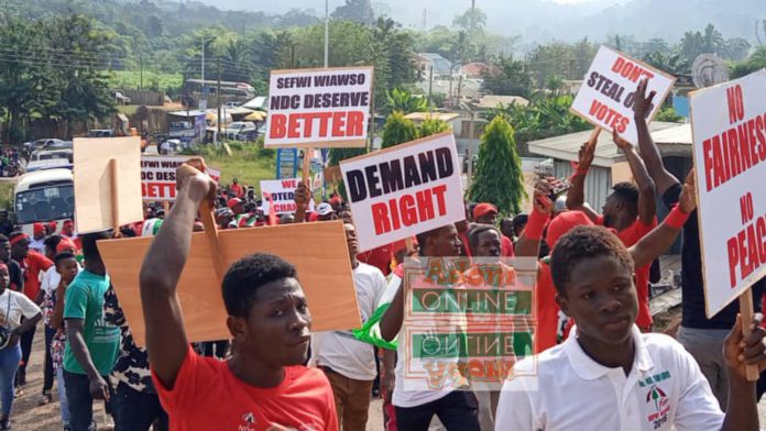Sefwi Wiaso NDC protest