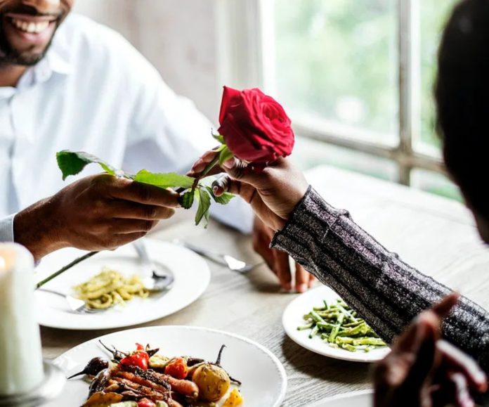 File Photo: Couple at a romantic dinner