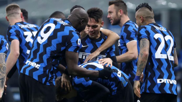 Nicolo Barella of FC Internazionale celebrates after scoring his team's second goal with team mates during the Serie A match between FC Internazionale and Juventus at Stadio Giuseppe Meazza Image credit: Getty Images Nicolo Barella of FC Internazionale celebrates after scoring his team's second goal with team mates during the Serie A match between FC Internazionale and Juventus at Stadio Giuseppe Meazza Image credit: Getty Images