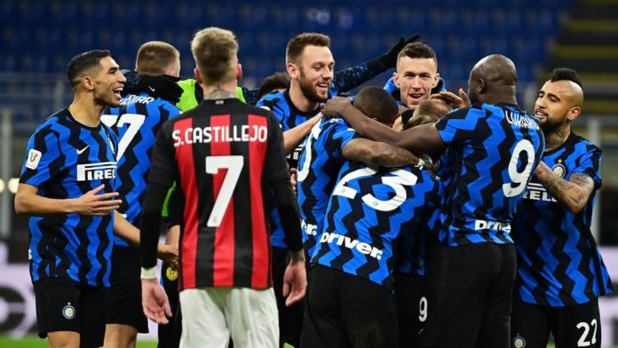 Inter Milan celebrate Christian Eriksen's late winner Image credit: Getty Images Inter Milan celebrate Christian Eriksen's late winner Image credit: Getty Images