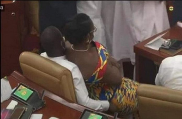 Ursula Owusu sits on Akandoh Ursula Owusu sits on Akandoh