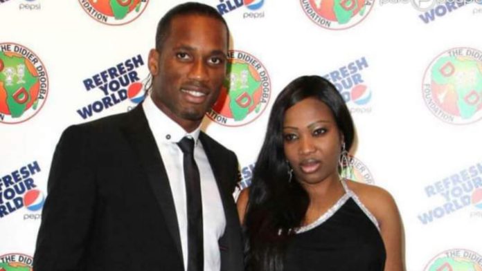 Didier Drogba with wife Didier Drogba with wife