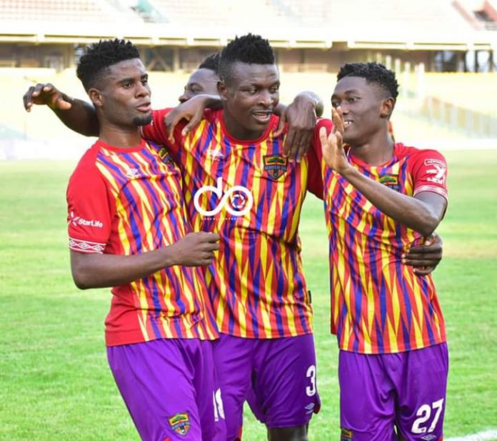 Hearts of Oak players celebrate Hearts of Oak players celebrate